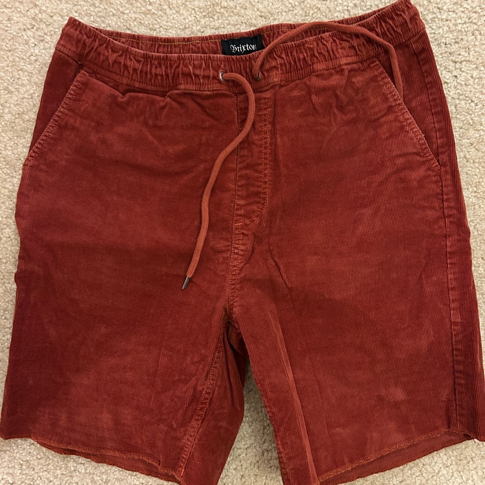 Brixton Madrid II Drawstring Shorts in Brick Red